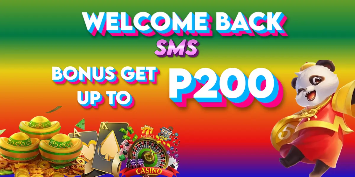 8Solucky bonus-Welcome Back SMS Bonus get up to P200