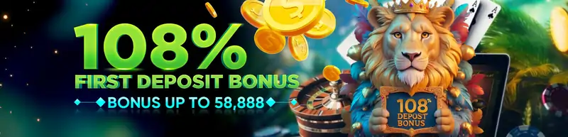 Mega Swerte First Deposit Bonus of 108%