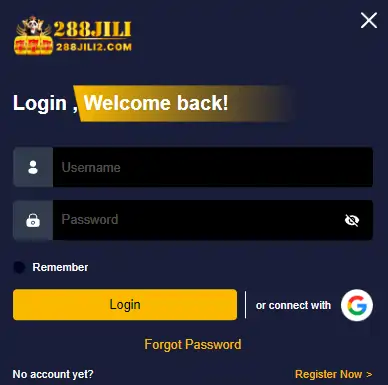 288Jili Login interface