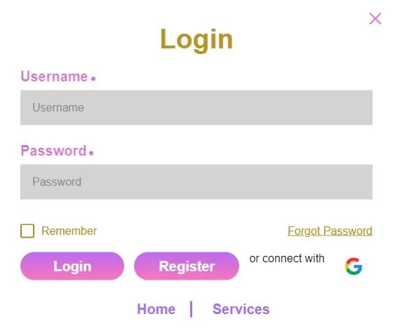 Pink Venom Login Page