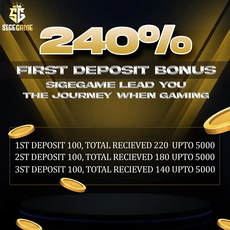 sigegame first deposit bonus of 240%