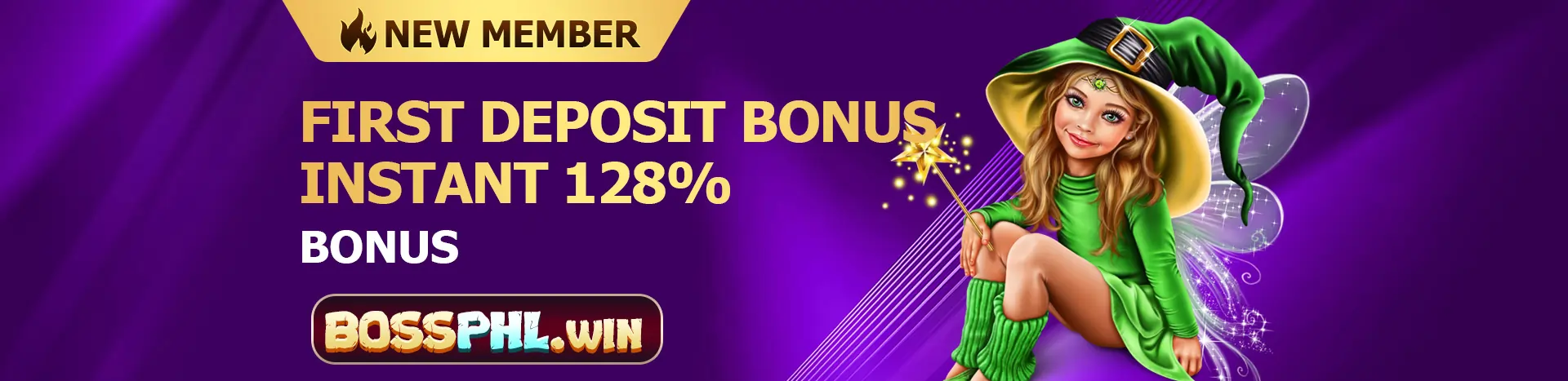 BOSSPHL First Deposit Bonus get 128%