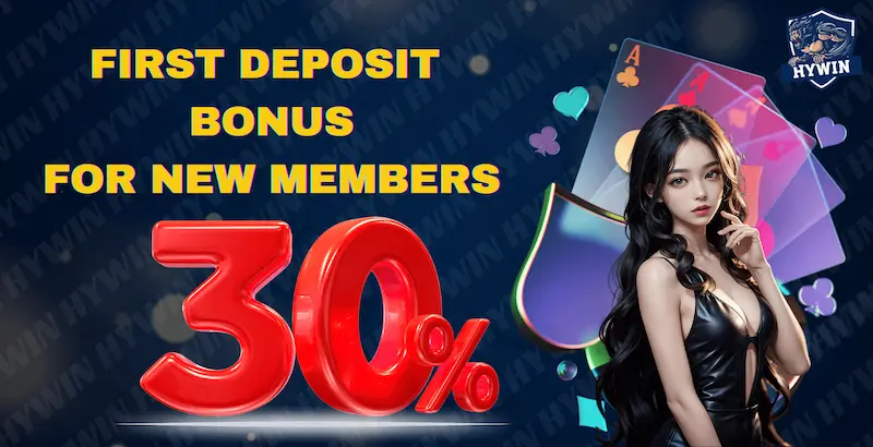 30% bonus deposit bonus for new members