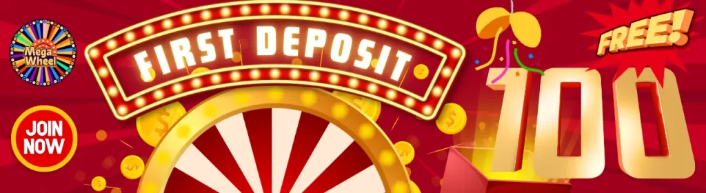 Mega Wheel Casino First Deposit Get P100 Bonus