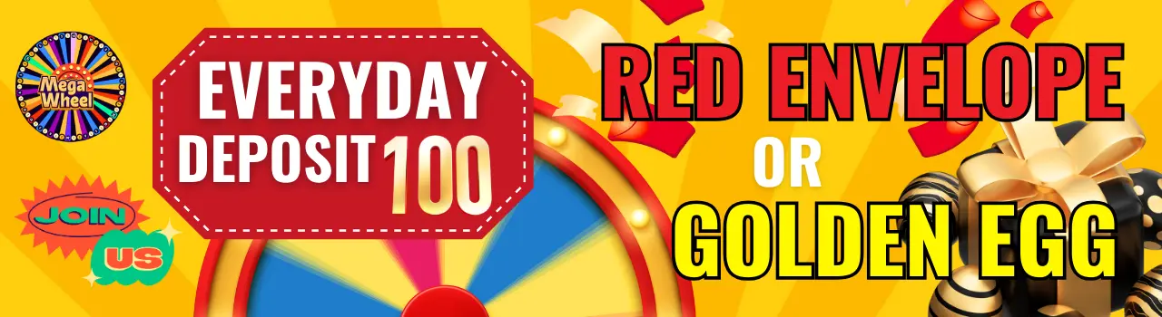 Mega Wheel Casino Red Envelope or Golden egg Bonus