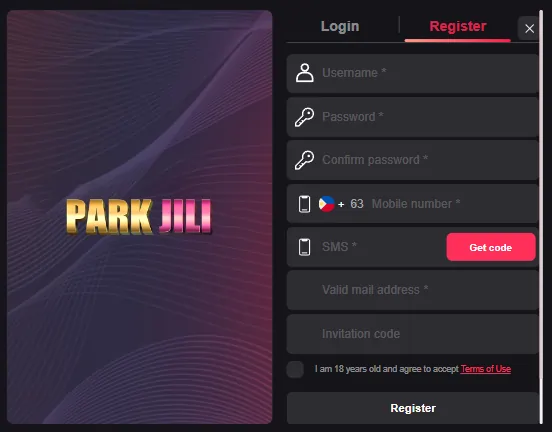 Park Jili Register Page