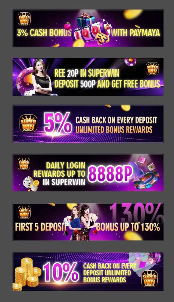 SUPER WIN CASINO Register Bonuses and Promotions