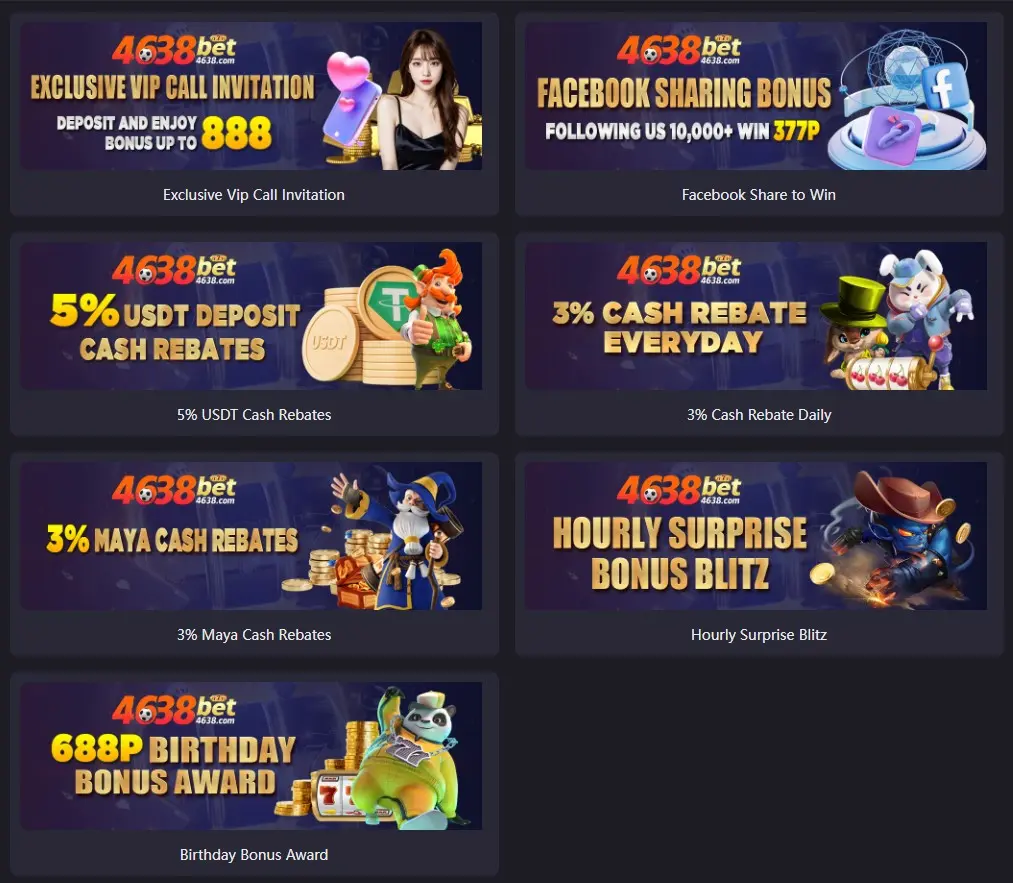 4638Bet Casino Bonuses and promotions