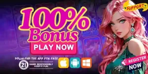 100% bonus play now download for free