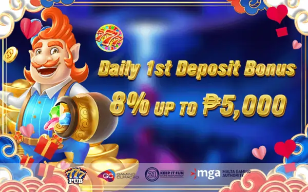 daily 1st deposit bonus