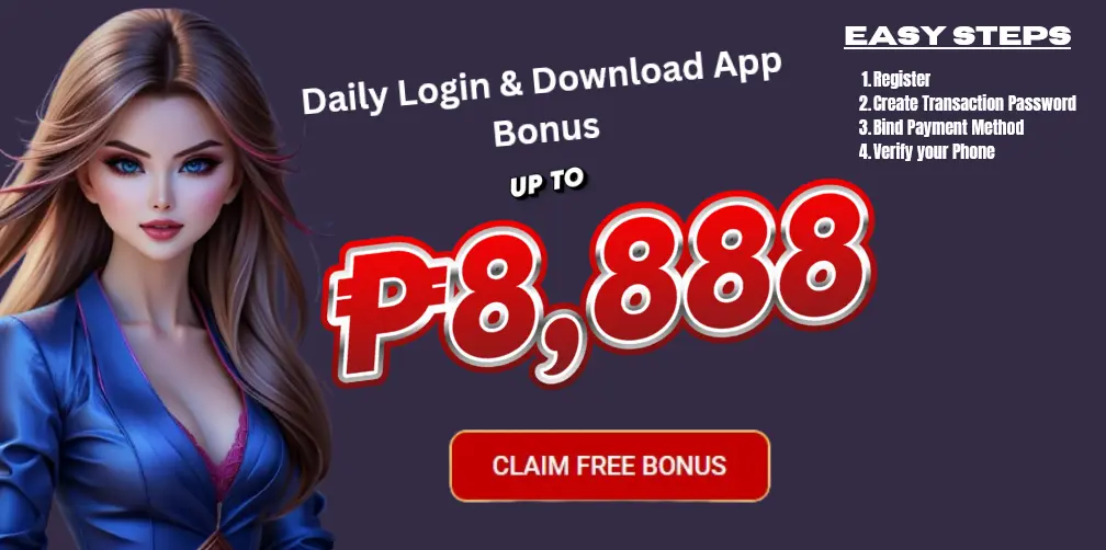 Daily login & download app bonus up to 8888