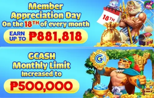 member day earn up to 881,818, GCASH limit increased to 500,000