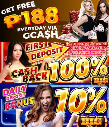 Get free everyday 188, 100% first recharge payment, 10% daily recharge reward